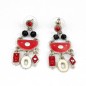 Boucle d'oreille pendante - rouge