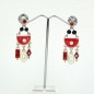 Boucle d'oreille pendante - rouge