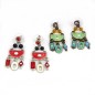 Boucle d'oreille pendante - rouge