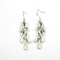 Boucle d'oreille pendante - argent mat Boucle d'oreille pendante - argent mat