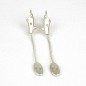 Boucle d'oreille pendante - argenté mat