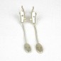 Boucle d'oreille pendante - argenté mat