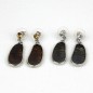 Boucle d'oreille pendante émail - noir Boucle d'oreille pendante émail - noir