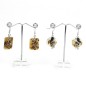 Boucle d'oreille pendante bulles - marron Boucle d'oreille pendante bulles - marron