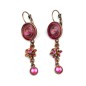 Boucle d'oreille pendante vintage - framboise Boucle d'oreille pendante vintage - framboise