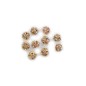 Lot de 10 perles rondes strass 6mm - doré Lot de 10 perles rondes strass 6mm - doré