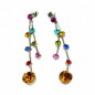 Boucle d'oreille pendante cristal - multicolore