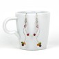 Boucle d'oreille pendant cristal - multicolore