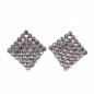 Boucle d'oreille cristal - mauve