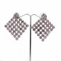 Boucle d'oreille cristal - mauve