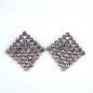Boucle d'oreille cristal - mauve