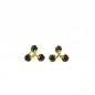 Boucle d'oreille cristal Black diamond - doré