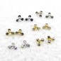 Boucle d'oreille cristal noir jais - argent