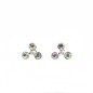 Boucle d'oreille cristal blanc irisé - argent Boucle d'oreille cristal blanc irisé - argent