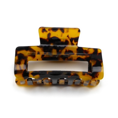 Pince cheveux 7cm - tortue marron