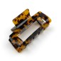 Pince cheveux 7cm - tortue marron