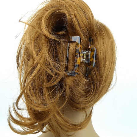 Pince cheveux 7cm - tortue marron