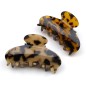 Pince cheveux 8.5cm - tortue marron