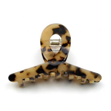 Pince cheveux 9cm - tortue beige