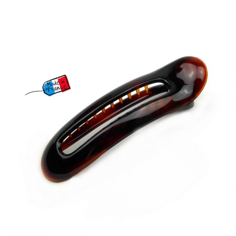 Grande pince cheveux Made in France 12cm - marron