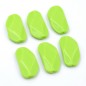 Lot de 6 perles plates à facette acrylique - vert Lot de 6 perles plates à facette acrylique - vert