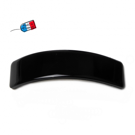 Barrette cheveux rectangulaire courbe Made in France 9.5cm - noir