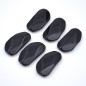 Lot de 6 perles plates à facette acrylique - noir Lot de 6 perles plates à facette acrylique - noir