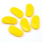 Lot de 6 perles plates à facette acrylique - jaune Lot de 6 perles plates à facette acrylique - jaune