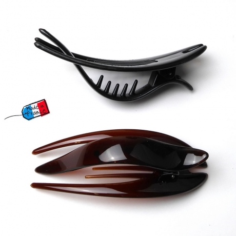 Pince cheveux fourche Made in France 9cm - marron