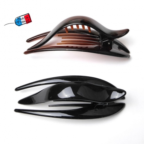 Pince cheveux fourche Made in France 9cm - noir