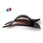 Grande pince à cheveux plate Made in France 13cm - marron