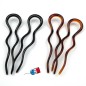 Lot de 2 pics à cheveux ondulées 13cm Made in France - marron Lot de 2 pics à cheveux ondulées 13cm Made in France - marron