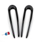 Lot de 2 pics à cheveux 12cm Made in France - noir