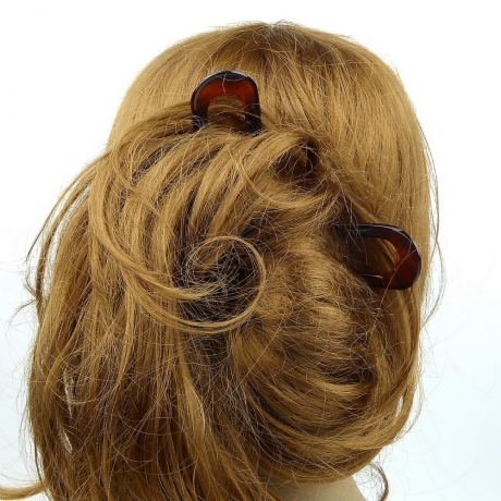 Lot de 4 pics épingles cheveux 8cm Made in France - noir