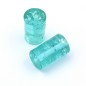 Lot de 3 perles cylindriques polyrésine - bleu Lot de 3 perles cylindriques polyrésine - bleu