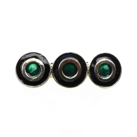 Barrette cheveux métal émaillé 8cm - bleu vert