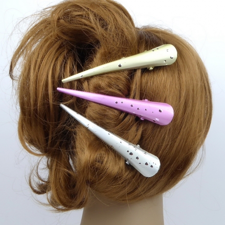 Pince cheveux concorde, lot de 3 - doré argenté rose
