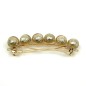 Grande barrette cheveux grosse perle translucide 9.5cm - doré Grande barrette cheveux grosse perle translucide 9.5cm - doré