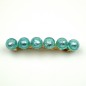 Grande barrette cheveux grosse perle translucide 9.5cm - bleu