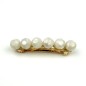 Barrette cheveux grosse perle facette 8cm - blanc nacré Barrette cheveux grosse perle facette 8cm - blanc nacré