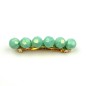 Barrette cheveux grosse perle facette 8cm - vert eau