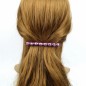 Barrette cheveux perles nacrées ovale 8cm - violet Barrette cheveux perles nacrées ovale 8cm - violet