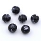 Lot de 6 perles rondes céramique - noir blanc Lot de 6 perles rondes céramique - noir blanc