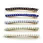 Barrette cheveux fine 8cm, perles oeil de chat - bleu clair Barrette cheveux fine 8cm, perles oeil de chat - bleu clair