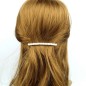 Barrette cheveux fine 8cm, perles oeil de chat - bleu clair Barrette cheveux fine 8cm, perles oeil de chat - bleu clair