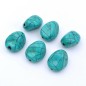 Lot de 6 perles polygonales acrylique - turquoise Lot de 6 perles polygonales acrylique - turquoise