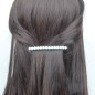 Barrette cheveux fine perle 8cm - orange Barrette cheveux fine perle 8cm - orange