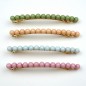 Barrette cheveux fine 8cm, perle fantaisie - bleu Barrette cheveux fine 8cm, perle fantaisie - bleu