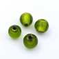 Lot de 4 perles rondes verre - vert Lot de 4 perles rondes verre - vert
