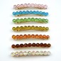 Barrette cheveux perles à facette 8cm - jaune ambre Barrette cheveux perles à facette 8cm - jaune ambre